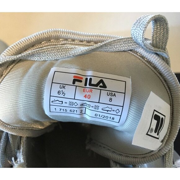 NIB Fila Women Sneakers Shoes Gray Lace Up Luxembourg Size 40 ( US 8) - Picture 6 of 9